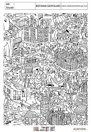 Doodle boyama sayfaları